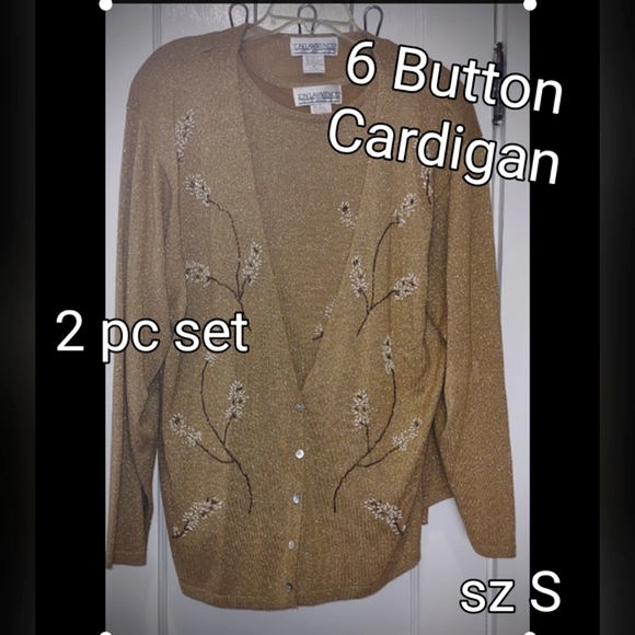 (Clone Listing) Vtg Jon Lawrence Sparkly Sweater set - Picture 6 of 14